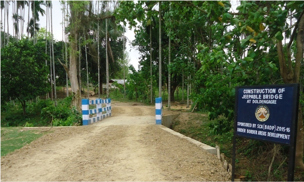 Construction of jeepable bridge at Doldengagre